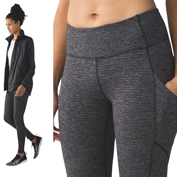 Lululemon Speed Tight IV Rulu in Heathered Black. - Picture 1 of 16